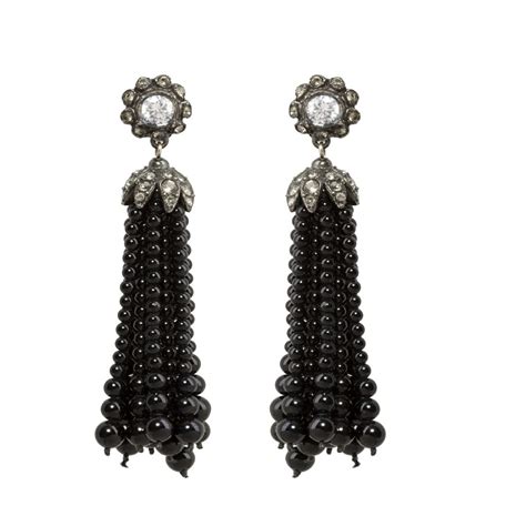 dior black earrings